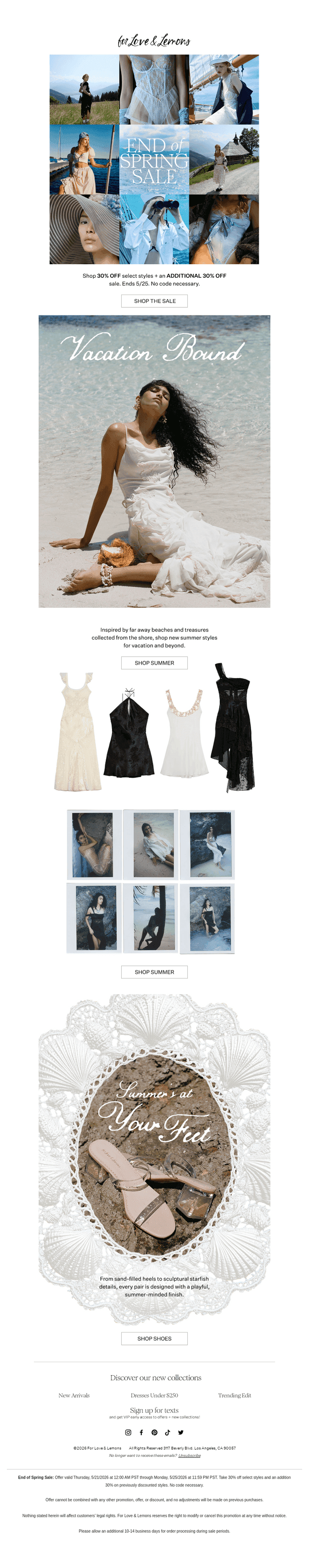 For Love & Lemons email from Sat, May 23, 2026