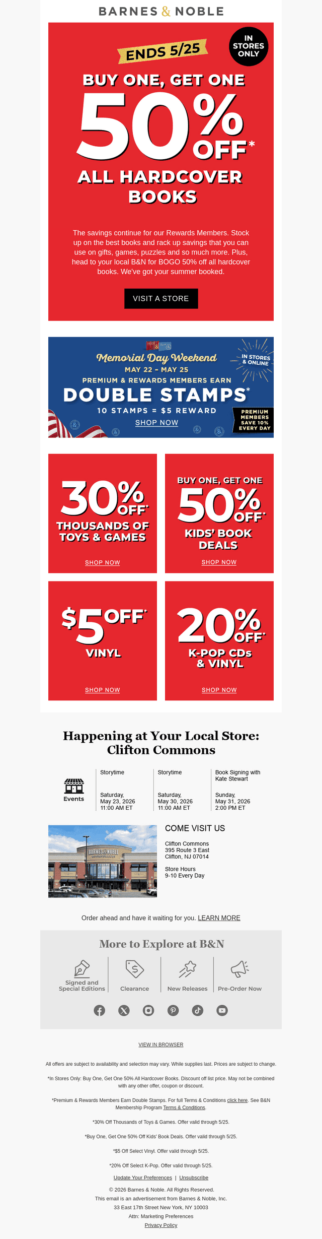 Barnes & Noble email from Sat, May 23, 2026