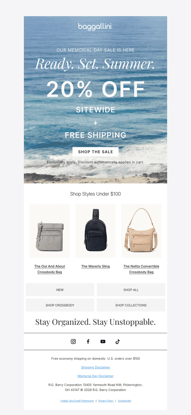Free Shipping + 20% Off Sitewide is Here