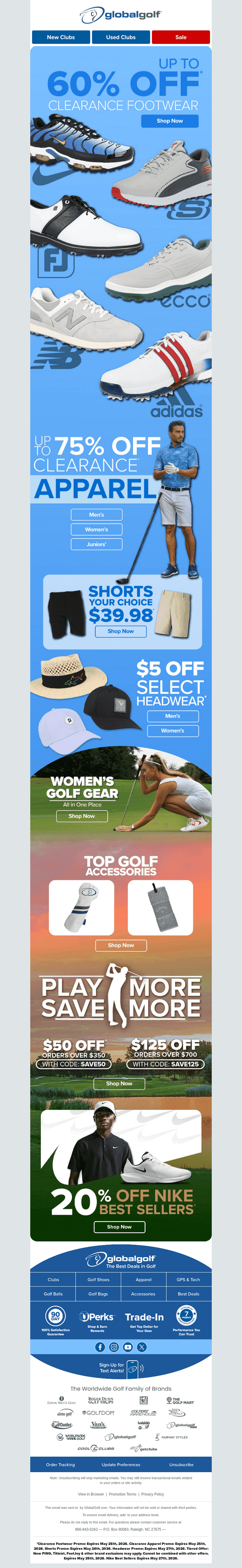 Save up to 75% on Clearance Apparel