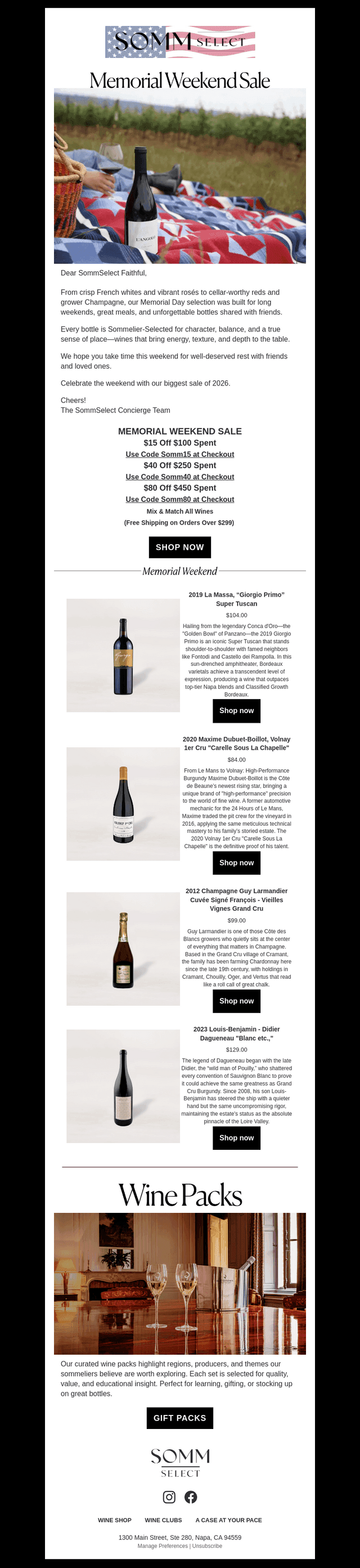SommSelect email from Sat, May 23, 2026