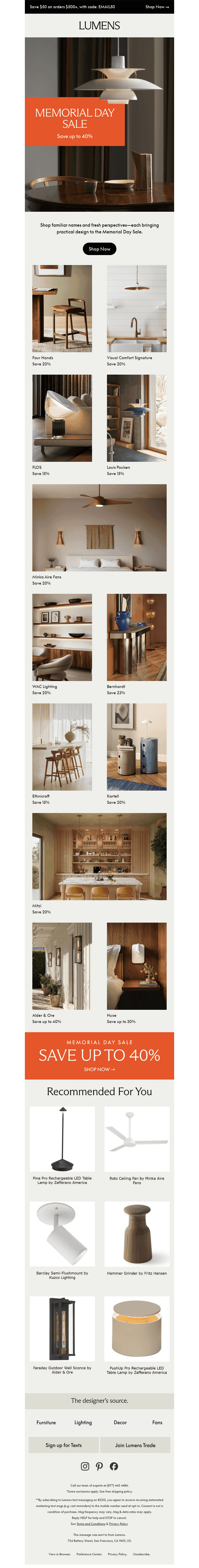 Lumens.com email from Sat, May 23, 2026