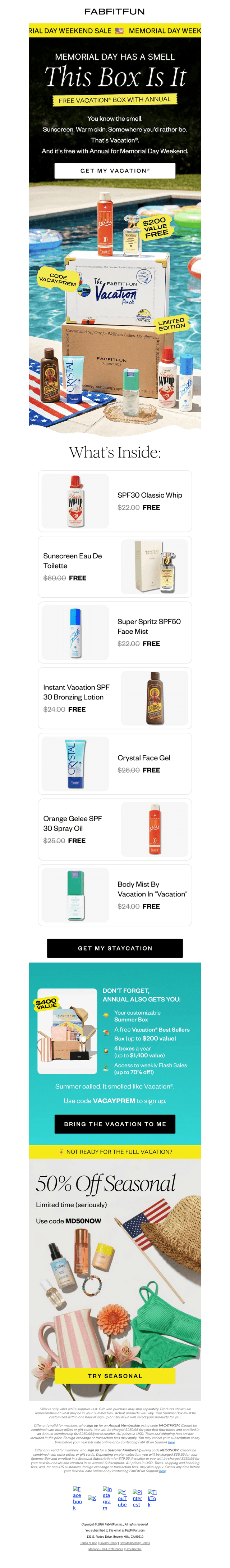 FabFitFun email from Sat, May 23, 2026