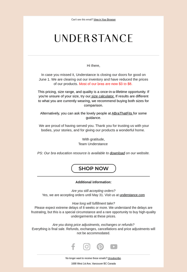 understance.com email from Sun, May 24, 2026