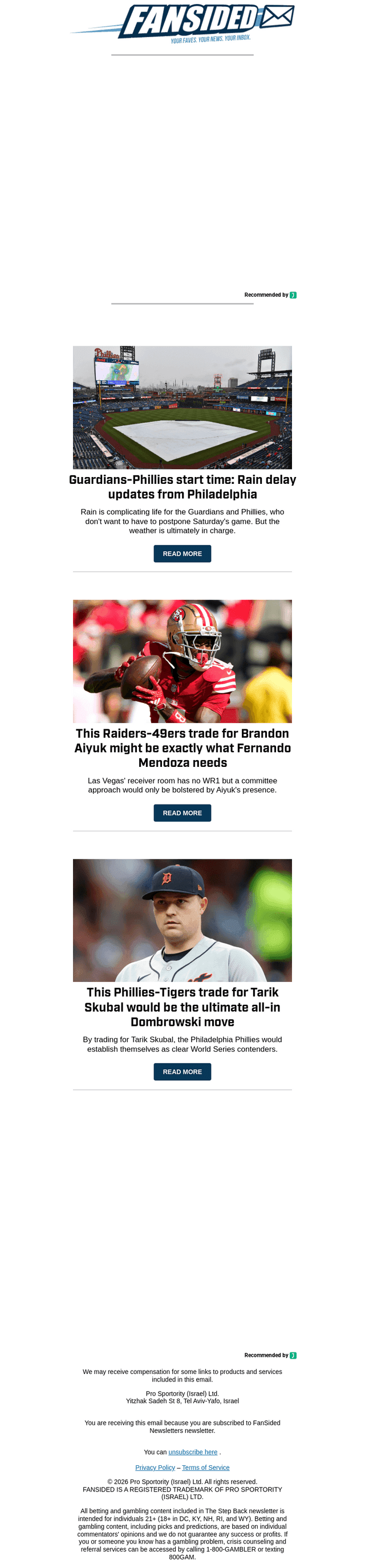 FanSided email from Sun, May 24, 2026
