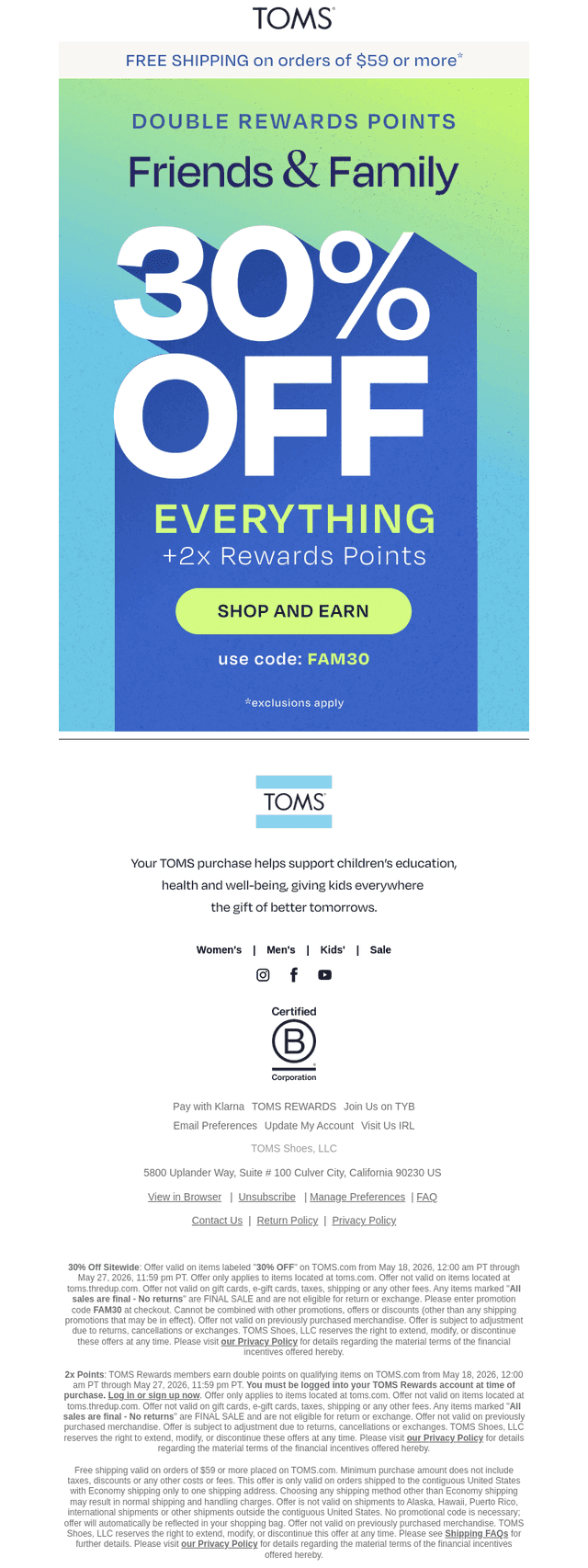 30% Off Sitewide + 2X Points? Yes, Please. ⚡