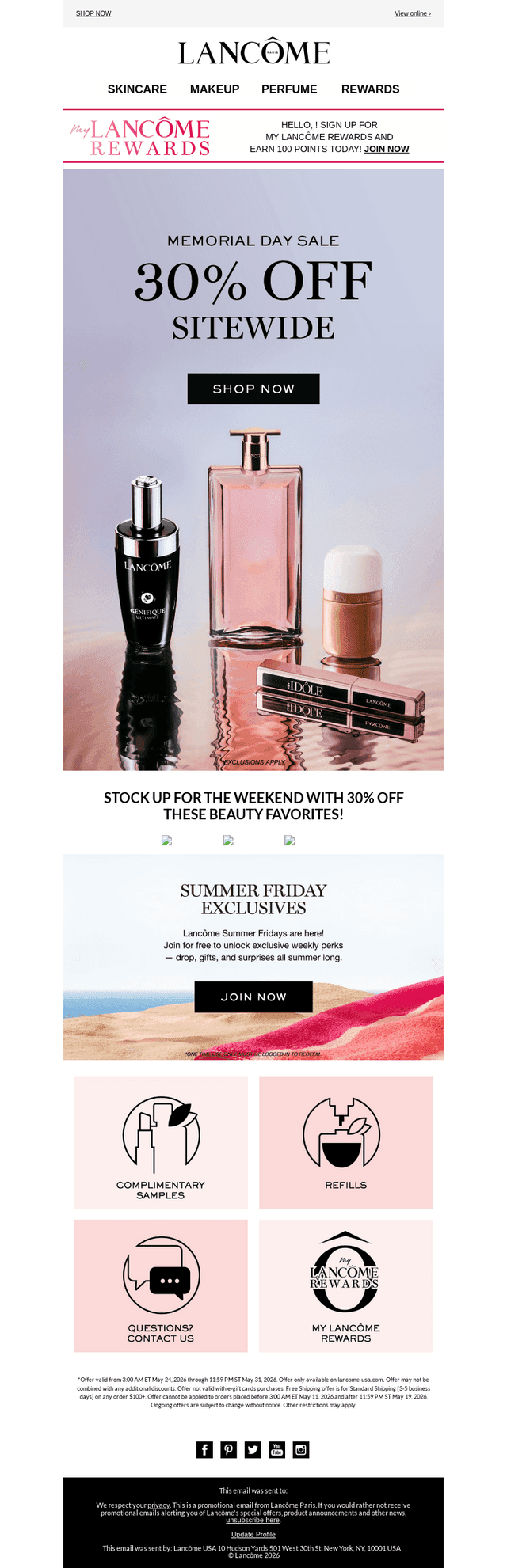 Lancome email from Sun, May 24, 2026