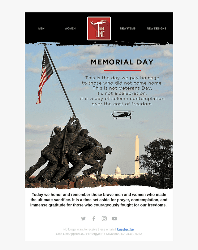 NineLineApparel email from Mon, May 25, 2026