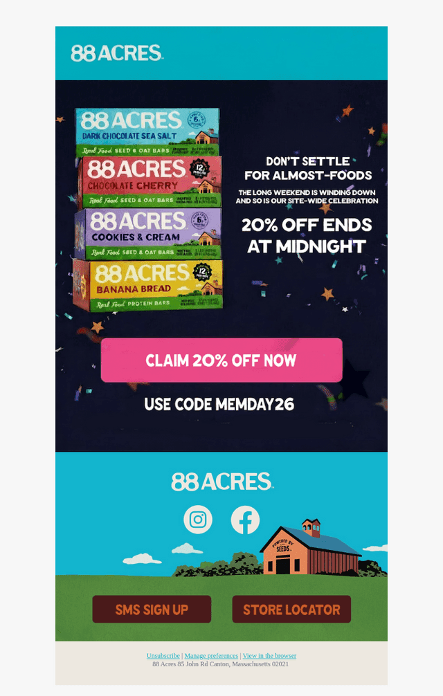 Time is ticking on 20% off