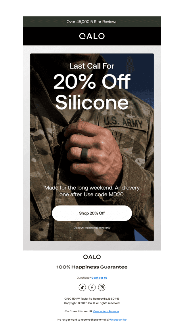 Ends Tonight: 20% off silicone ⏰