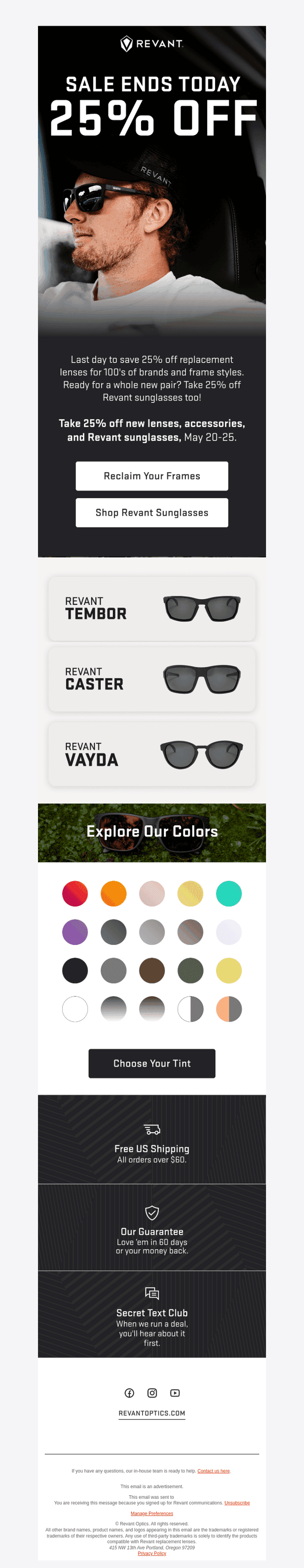 Revant Optics email from Mon, May 25, 2026