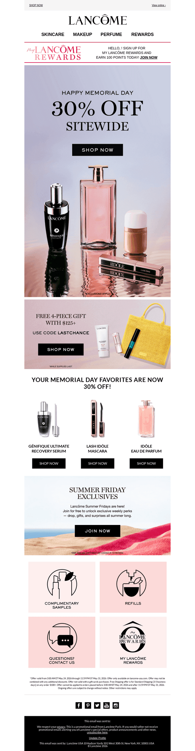 Lancome email from Mon, May 25, 2026
