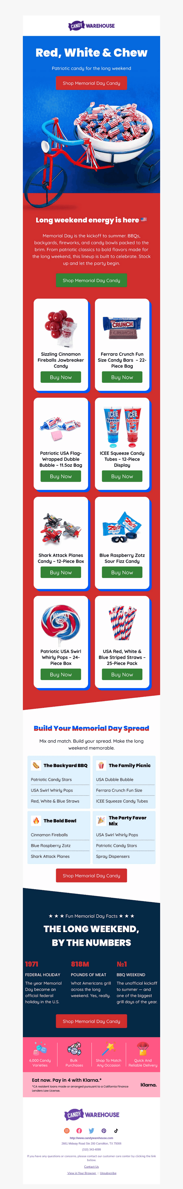 CandyWarehouse email from Mon, May 25, 2026