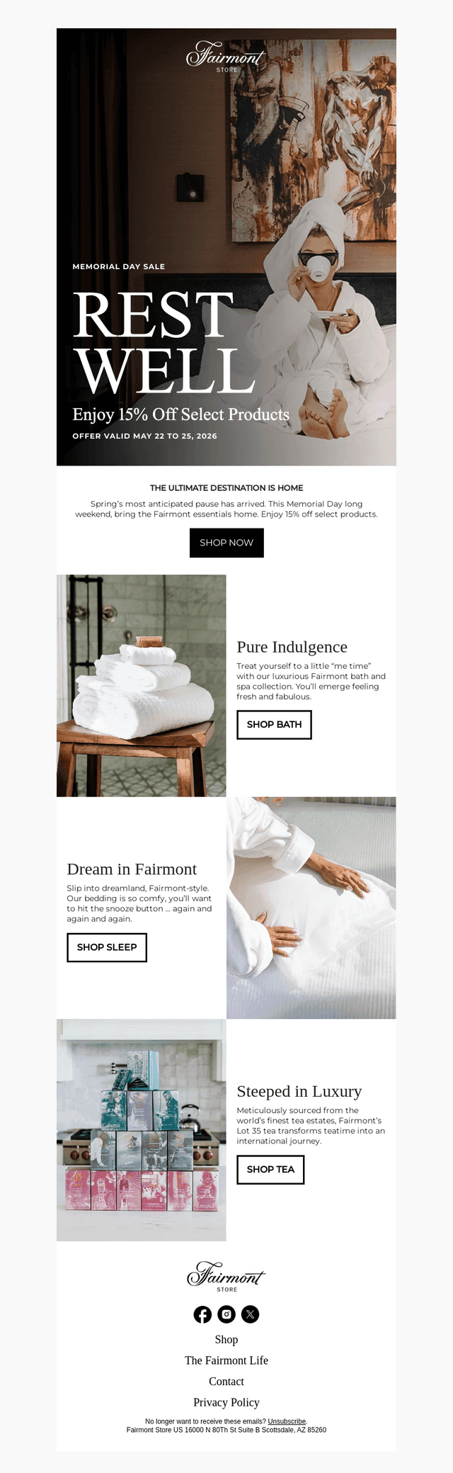Fairmont Hotels email from Mon, May 25, 2026