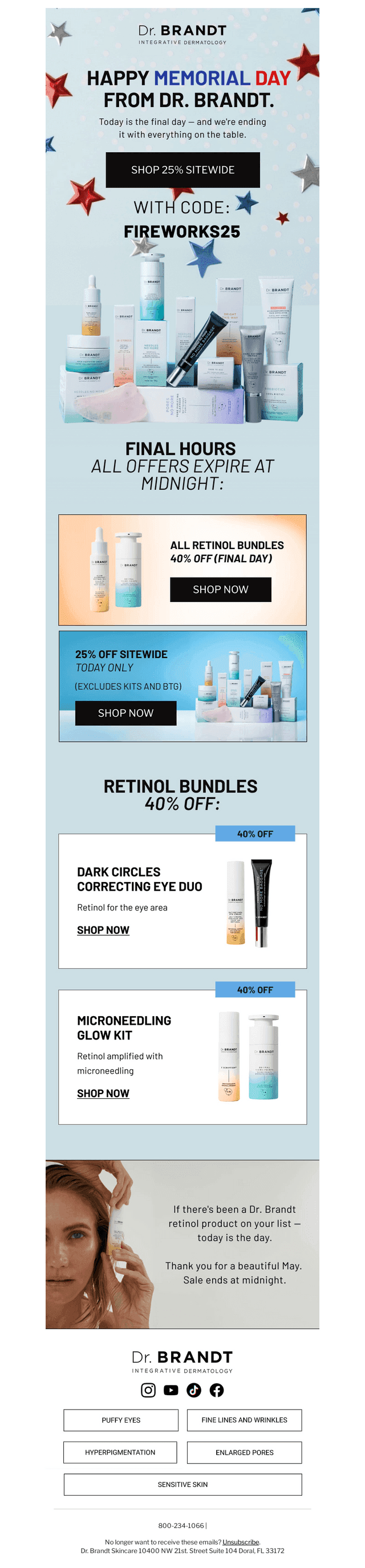 Memorial Savings Final Hours 25% Sitewide