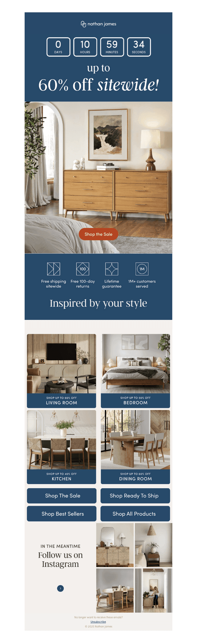Save up to 60% off on home essentials.