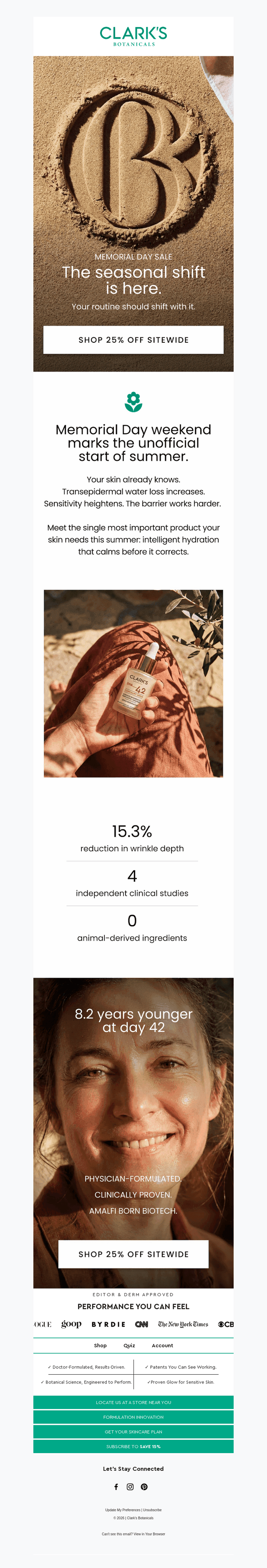 25% off sitewide for Memorial Day