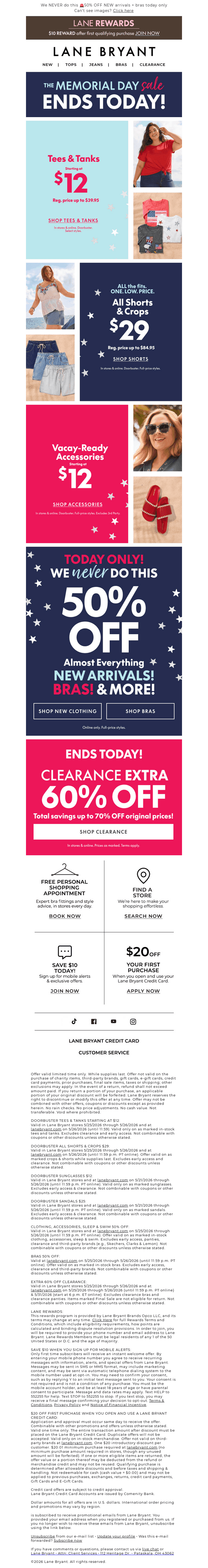 Lane Bryant email from Tue, May 26, 2026