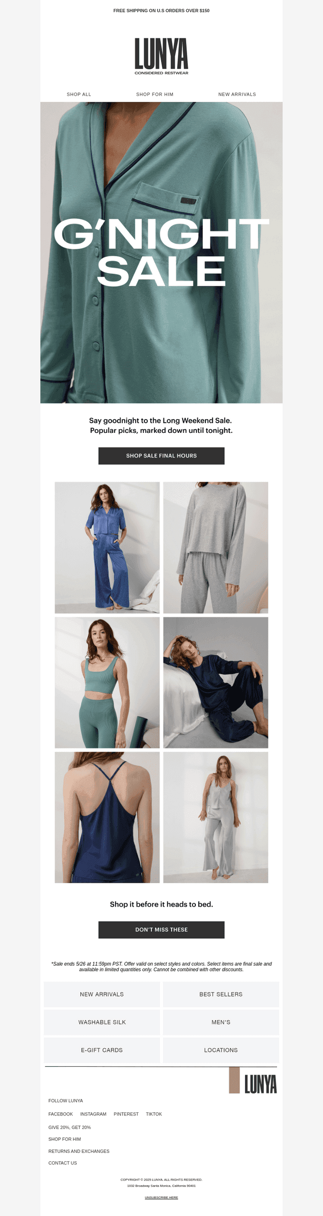 Sale Ends Tonight