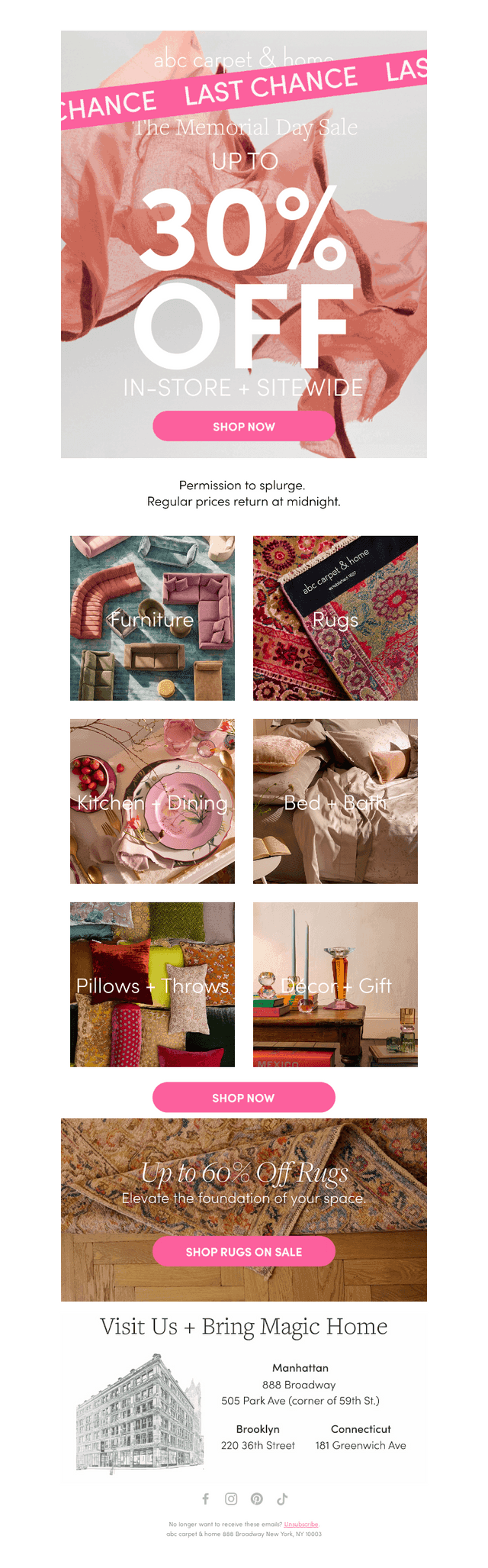 ENDS AT MIDNIGHT: Up to 30% Off