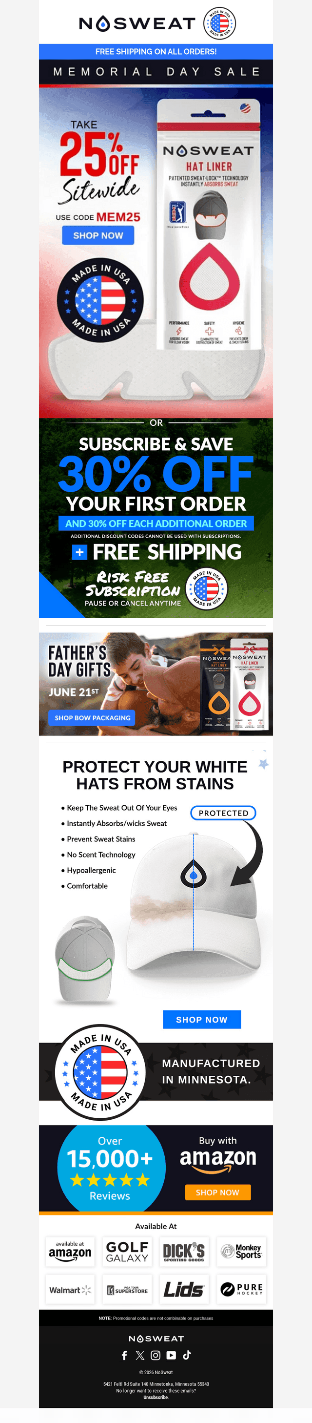 NoSweat email from Tue, May 26, 2026