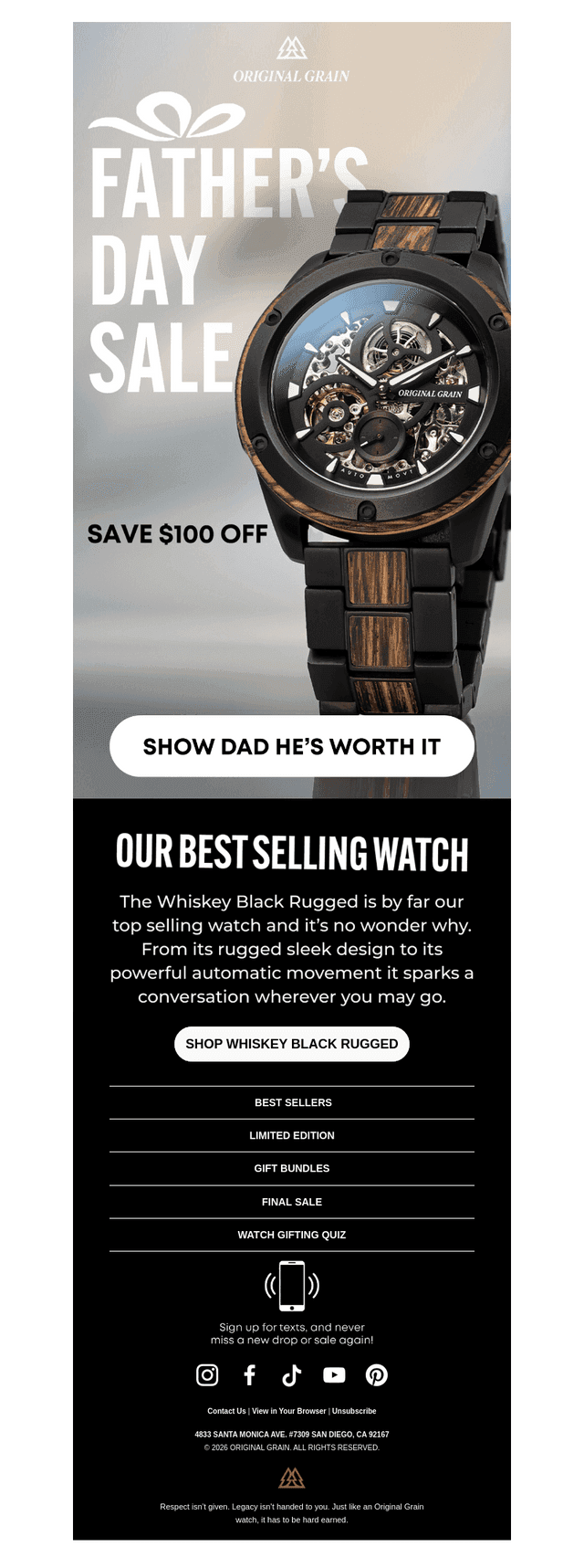We turned a whiskey barrel into a watch 🥃