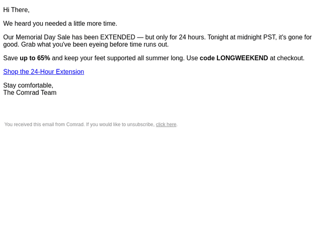 Comrad email from Tue, May 26, 2026