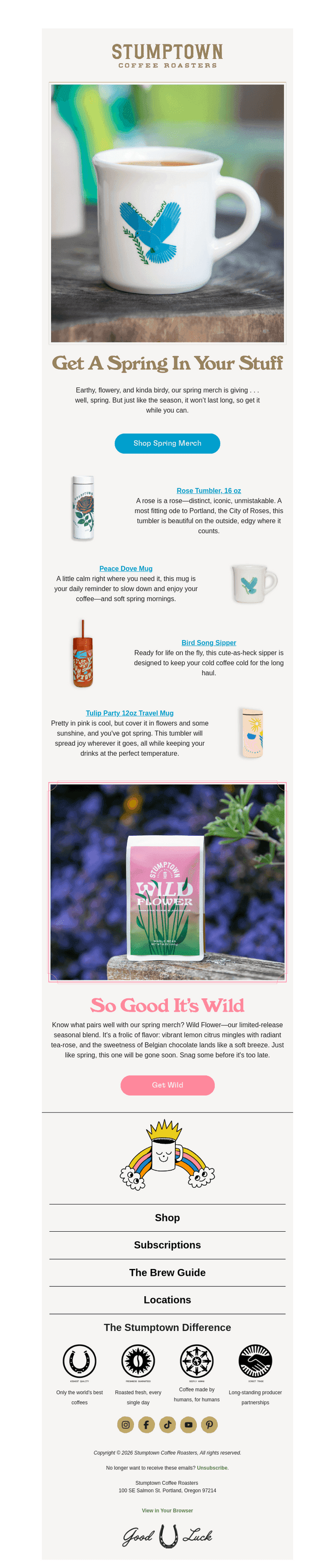 Stumptown Coffee Roasters email from Wed, May 27, 2026