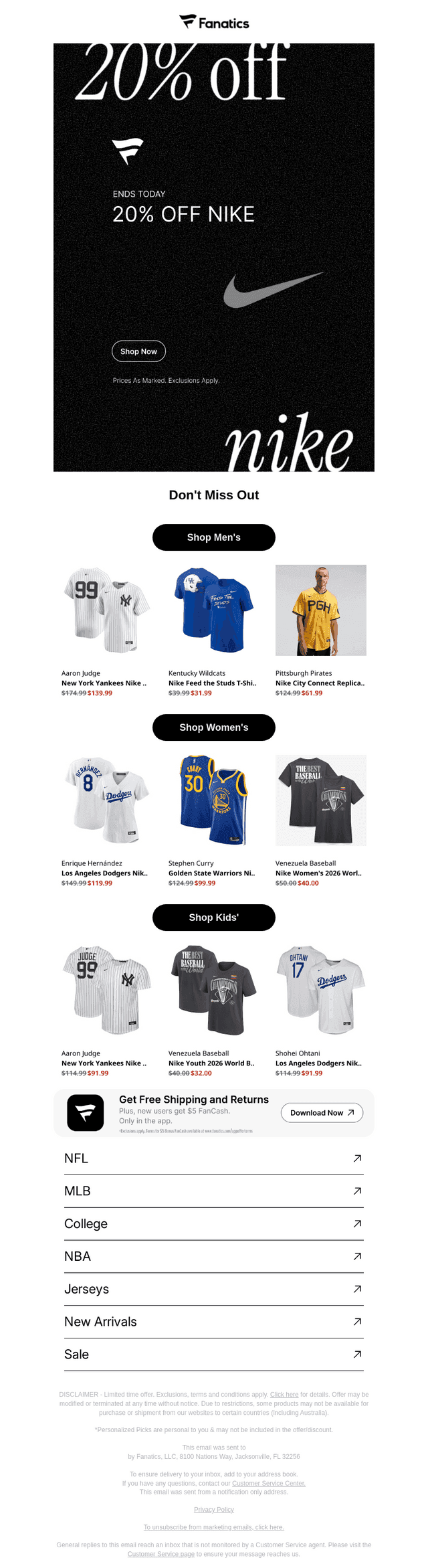 20% Off Nike Ends Today!