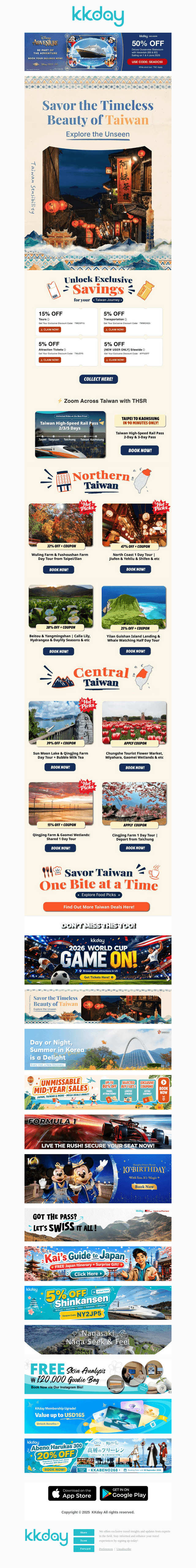 🔥 15% OFF Taiwan Tours!