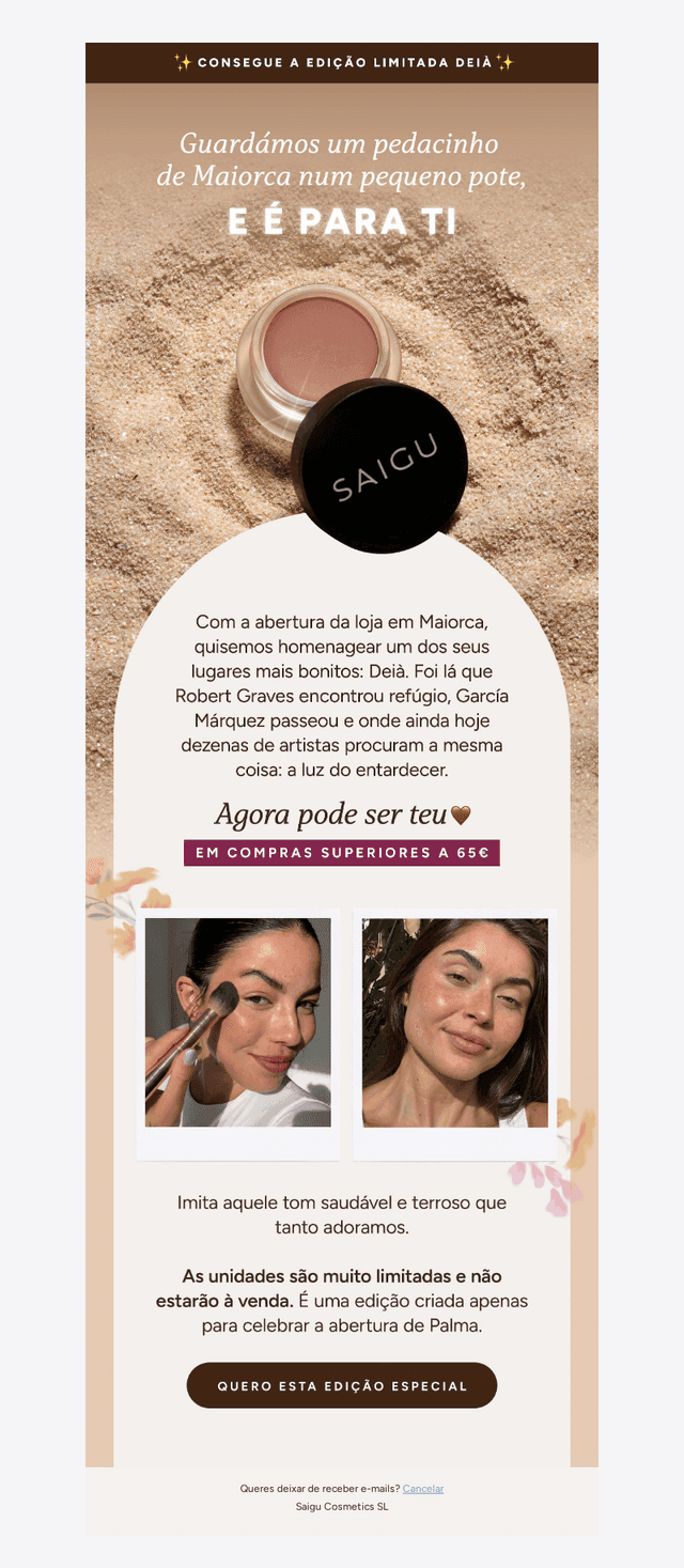 Consegue a Edição Limitada Deià 🌴