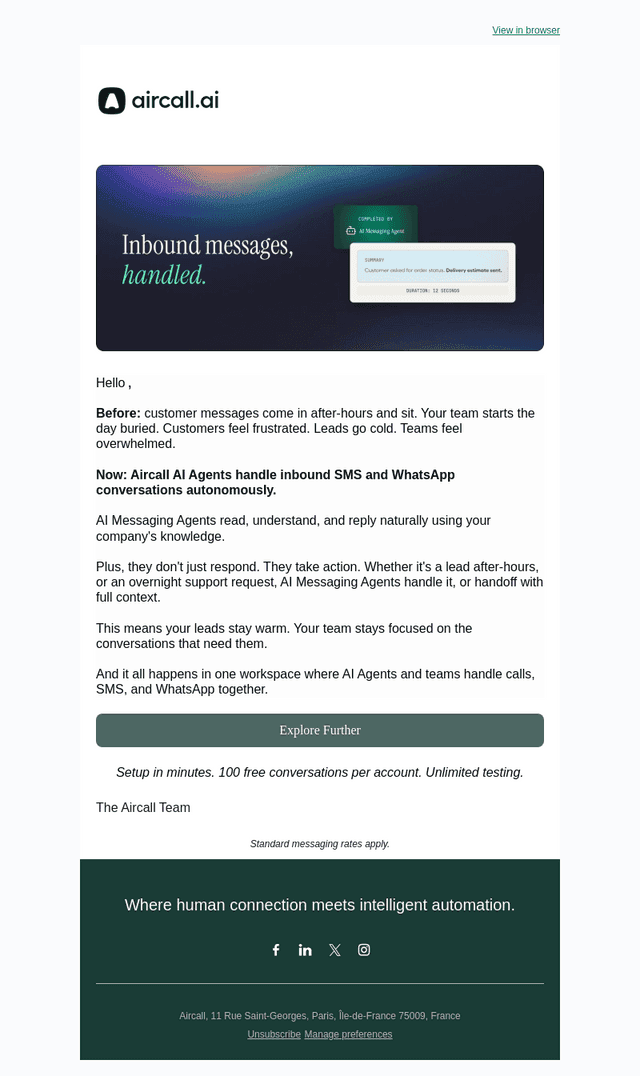 Reply to every customer message. Even at midnight.