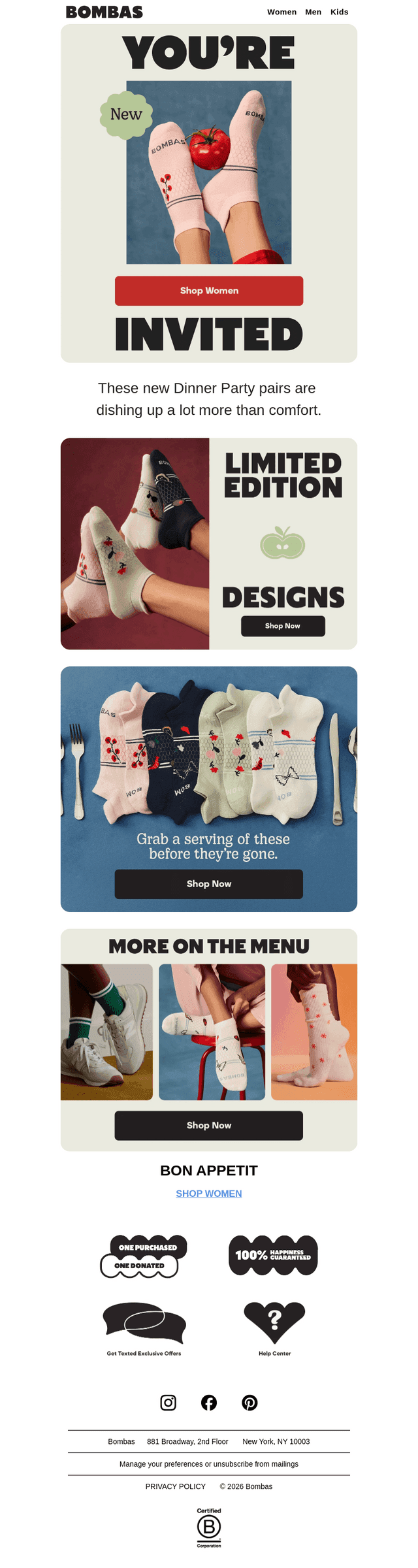New Socks for Your Next Dinner Party