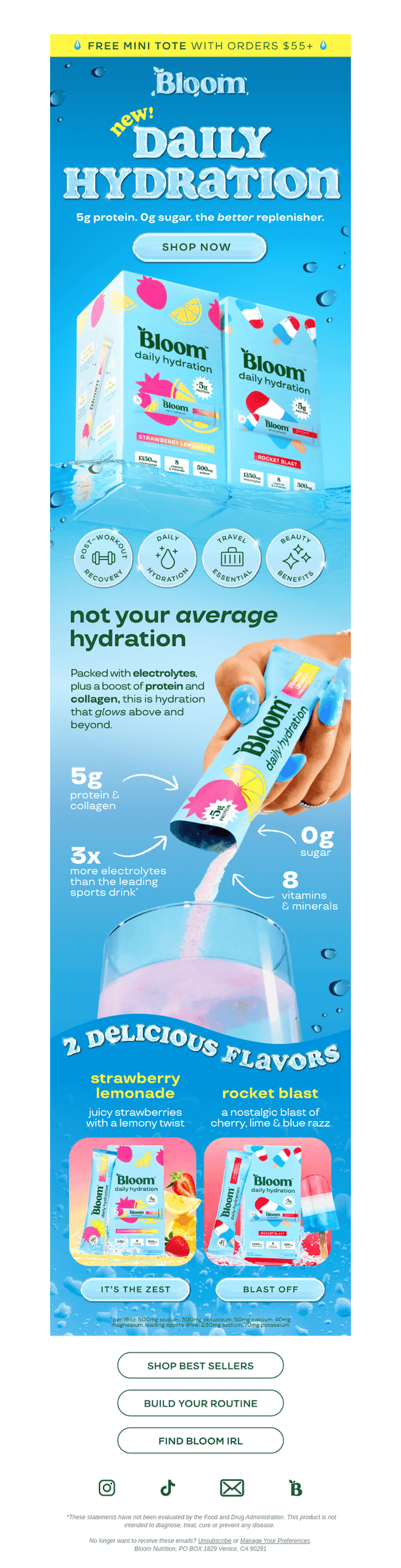 NOW POURING: DAILY HYDRATION 💧☀️
