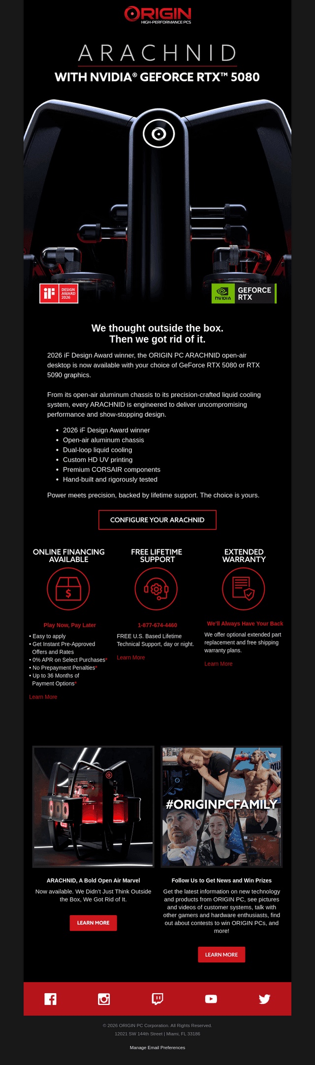 Now Available: ARACHNID with GeForce RTX 5080