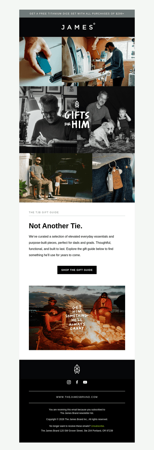 The James Brand email from Wed, May 27, 2026