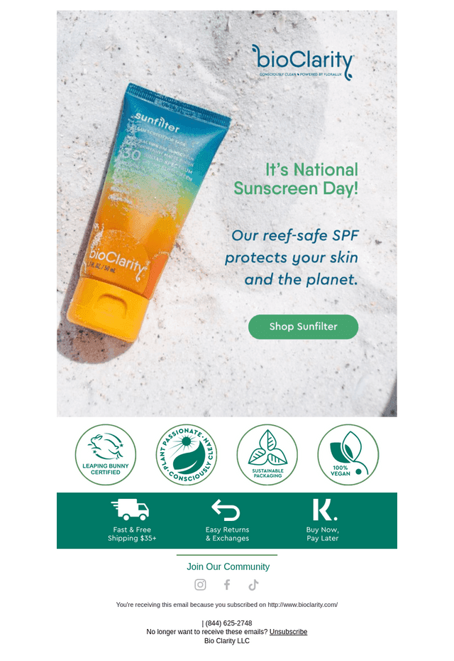 bioClarity email from Wed, May 27, 2026