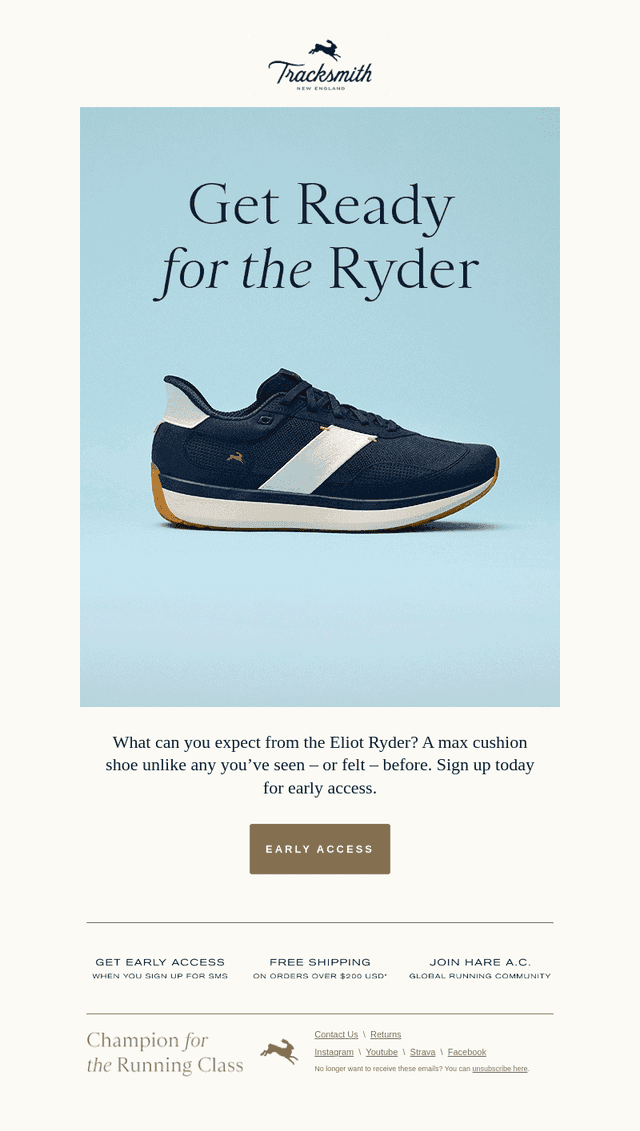 Tracksmith email from Wed, May 27, 2026