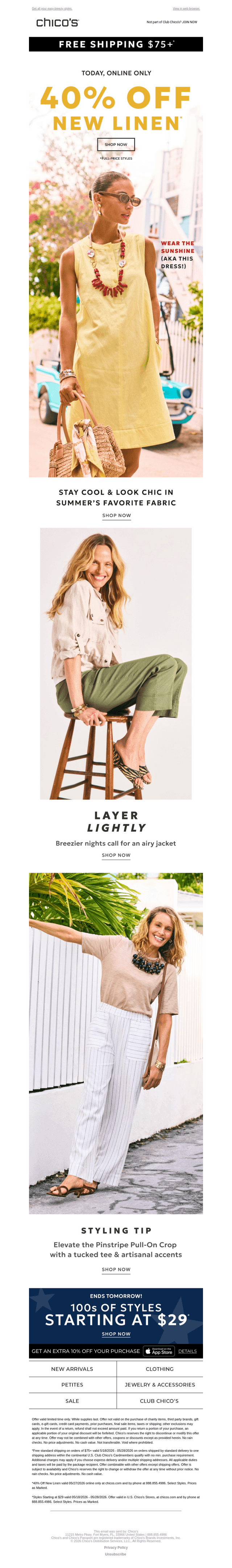 Final Hours! 40% Off NEW Linen