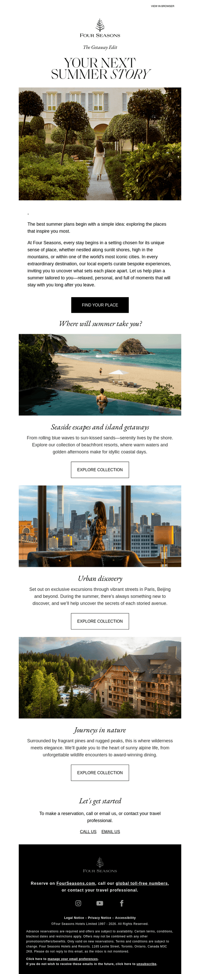 , countless destinations, one unforgettable summer