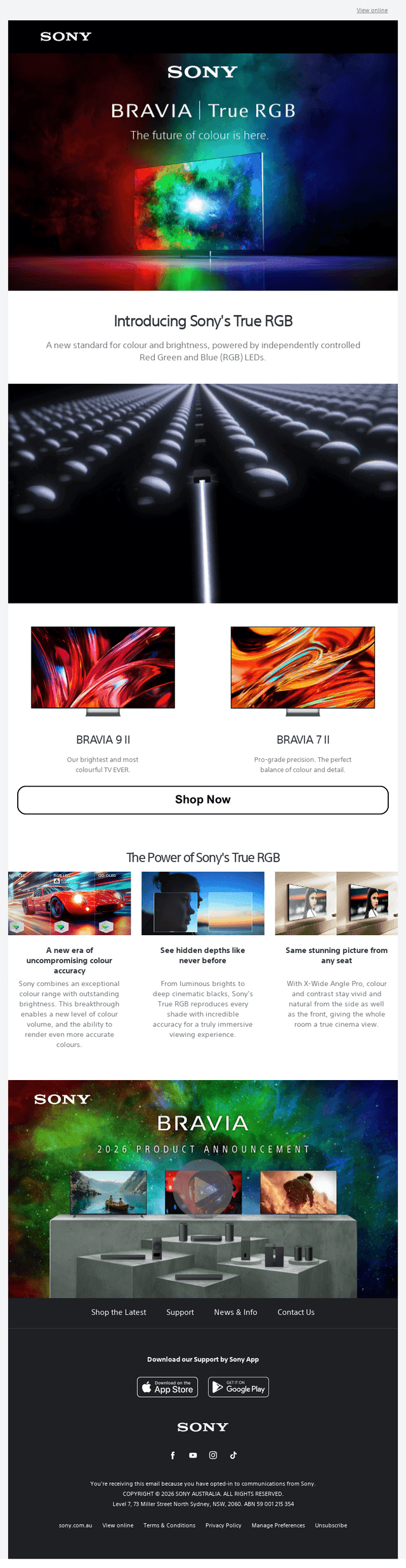 Introducing BRAVIA True RGB
