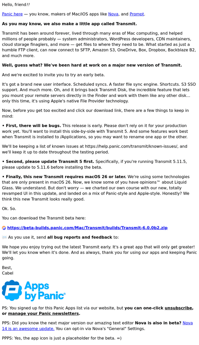 Panic email from Thu, May 28, 2026