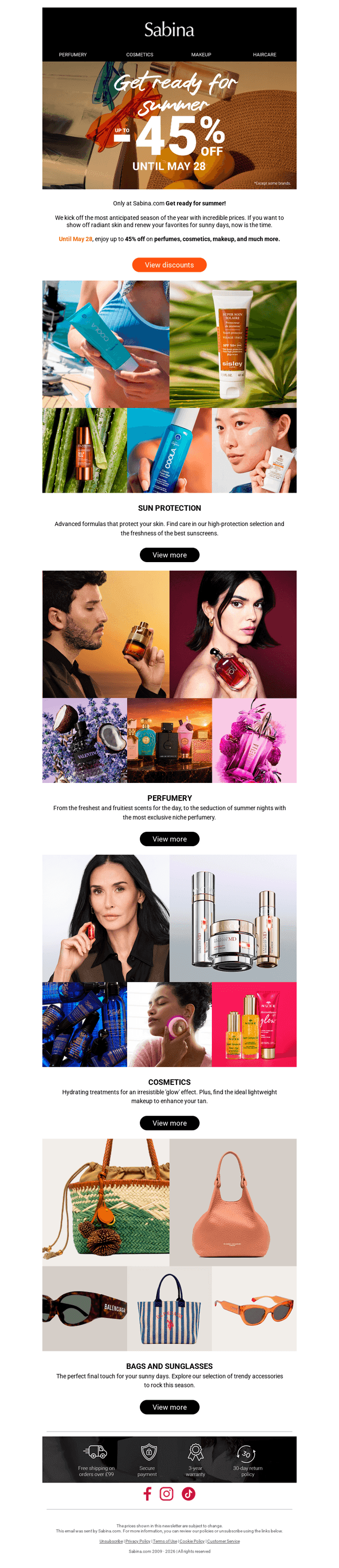 Sabina's summer special ends today