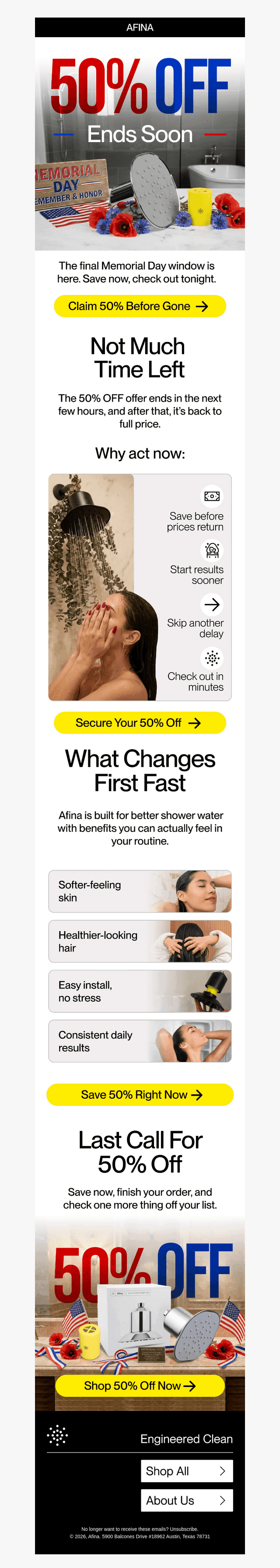 Afina email from Thu, May 28, 2026