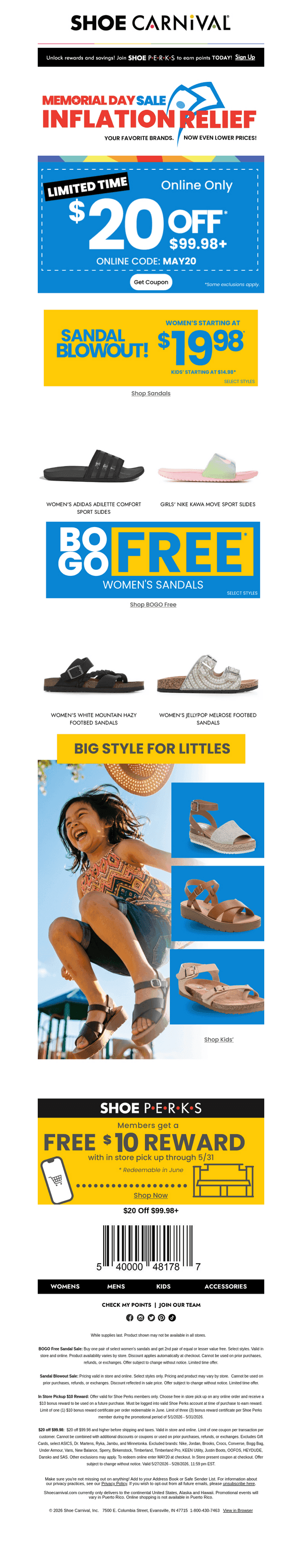 FINAL DAY: $20 off $99.98+