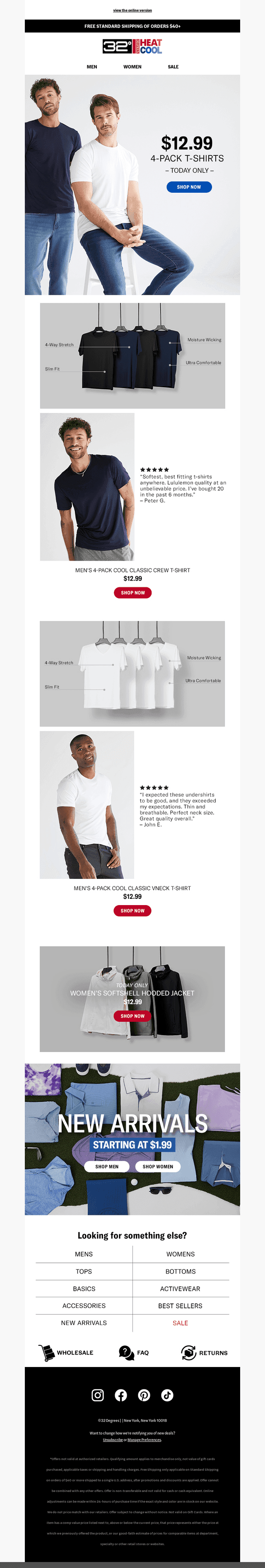 24 Hours Only: Get an Extra $5 Off 4-Pack Tees
