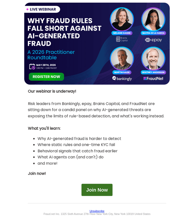 Fraud.net email from Thu, May 28, 2026