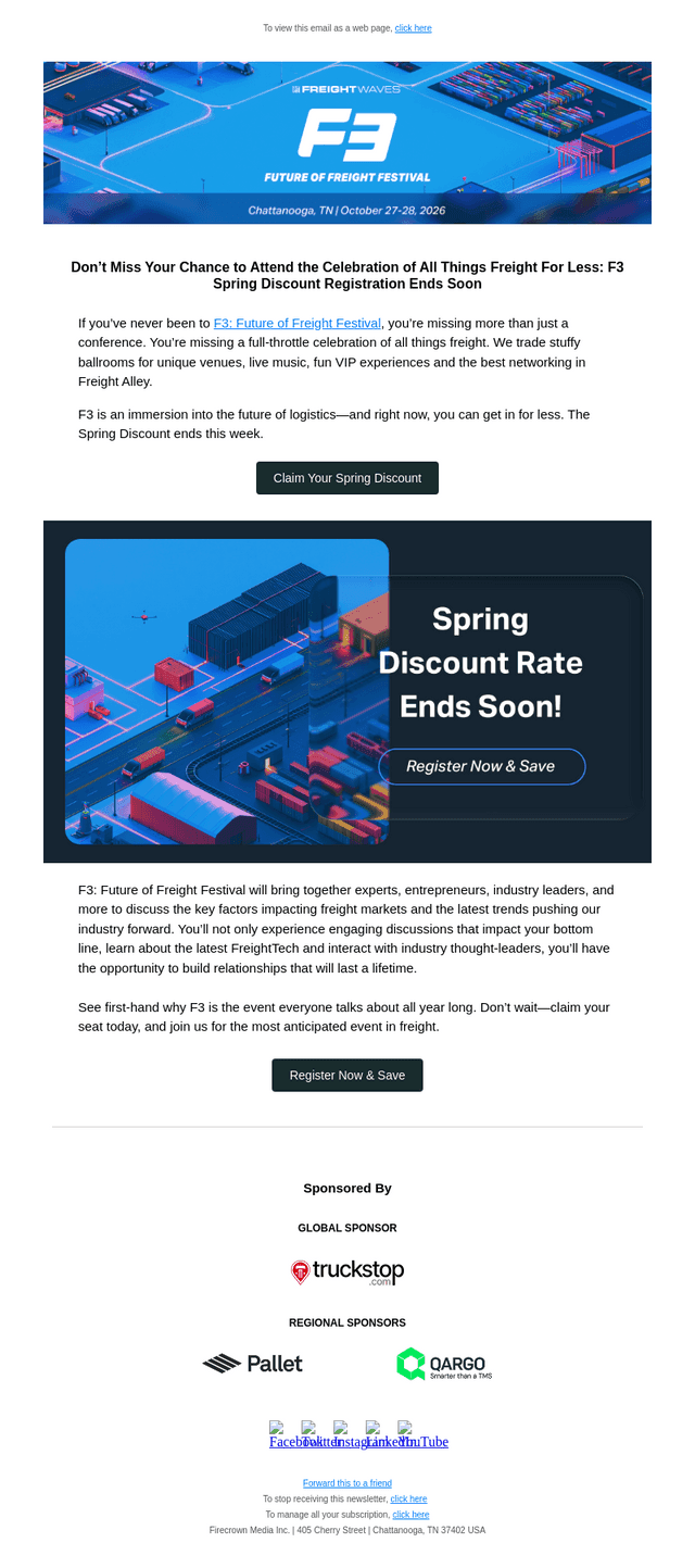 FreightWaves email from Thu, May 28, 2026