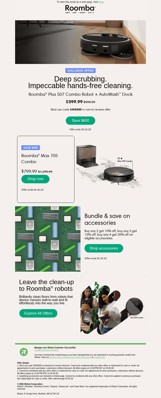 iRobot email from Thu, May 28, 2026