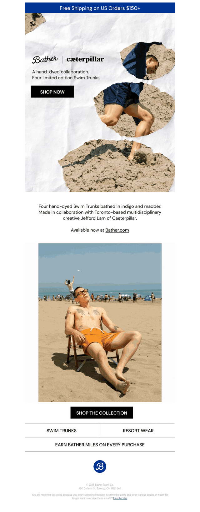 JUST LANDED: Hand-Dyed Swim Trunks